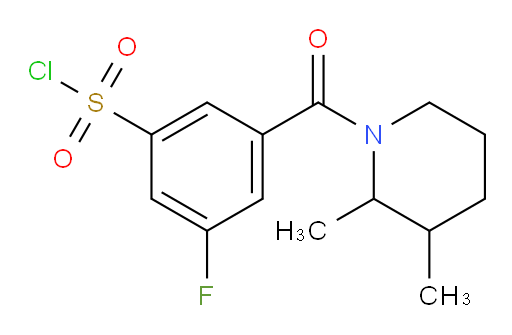 3-(2,3-dimethylpiperidine-1-carbonyl)-5-fluorobenzene-1-sulfonyl chloride