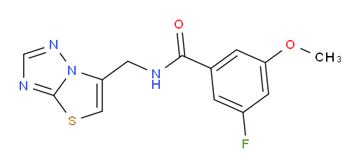 3-fluoro-5-methoxy-N-(thiazolo[3,2-b][1,2,4]triazol-6-ylmethyl)benzamide
