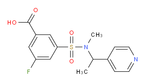 3-fluoro-5-(N-methyl-N-(1-(pyridin-4-yl)ethyl)sulfamoyl)benzoic acid