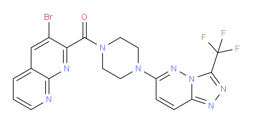 (3-bromo-1,8-naphthyridin-2-yl)(4-(3-(trifluoromethyl)-[1,2,4]triazolo[4,3-b]pyridazin-6-yl)piperazin-1-yl)methanone