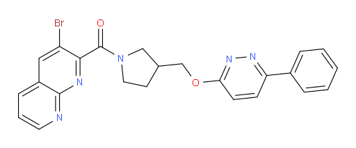 (3-bromo-1,8-naphthyridin-2-yl)(3-(((6-phenylpyridazin-3-yl)oxy)methyl)pyrrolidin-1-yl)methanone