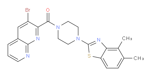 (3-bromo-1,8-naphthyridin-2-yl)(4-(4,5-dimethylbenzo[d]thiazol-2-yl)piperazin-1-yl)methanone