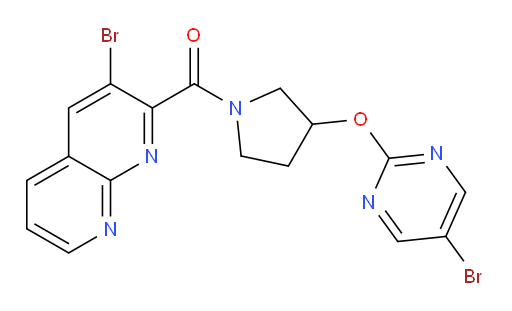 (3-bromo-1,8-naphthyridin-2-yl)(3-((5-bromopyrimidin-2-yl)oxy)pyrrolidin-1-yl)methanone