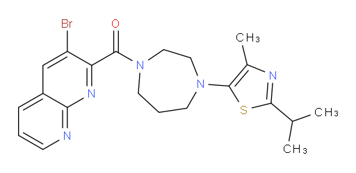 (3-bromo-1,8-naphthyridin-2-yl)(4-(2-isopropyl-4-methylthiazol-5-yl)-1,4-diazepan-1-yl)methanone