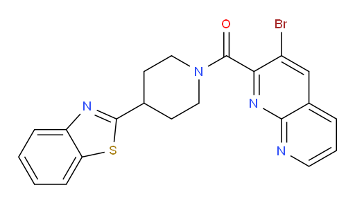 (4-(benzo[d]thiazol-2-yl)piperidin-1-yl)(3-bromo-1,8-naphthyridin-2-yl)methanone