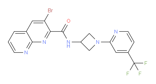 3-bromo-N-(1-(4-(trifluoromethyl)pyridin-2-yl)azetidin-3-yl)-1,8-naphthyridine-2-carboxamide