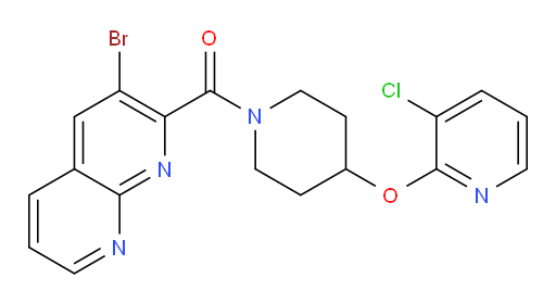 (3-bromo-1,8-naphthyridin-2-yl)(4-((3-chloropyridin-2-yl)oxy)piperidin-1-yl)methanone