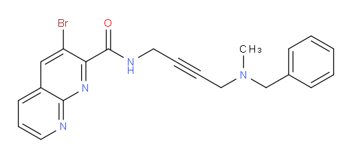 N-(4-(benzyl(methyl)amino)but-2-yn-1-yl)-3-bromo-1,8-naphthyridine-2-carboxamide