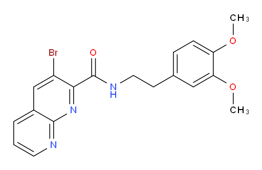 3-bromo-N-(3,4-dimethoxyphenethyl)-1,8-naphthyridine-2-carboxamide