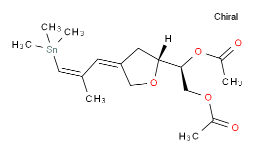 (S)-1-((R,Z)-4-((Z)-2-methyl-3-(trimethylstannyl)allylidene)tetrahydrofuran-2-yl)ethane-1,2-diyl diacetate