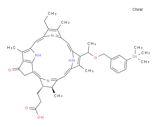 (3S,4S)-14-Ethyl-4,8,13,18-tetramethyl-20-oxo-9-[1-[[3-(trimethylstannyl)phenyl]methoxy]ethyl]-3-phorbinepropanoic acid