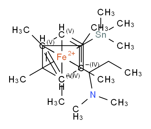 Ferrocene, 1′-[(1R)-1-(dimethylamino)propyl]-1,2,3,4,5-pentamethyl-2′-(trimethylstannyl)-, (2′S)-