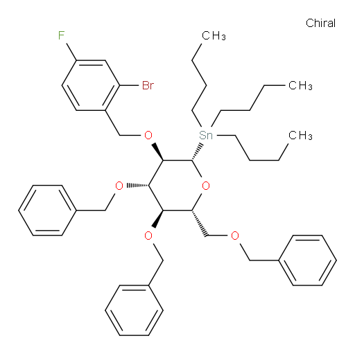 ((2S,3R,4S,5R,6R)-4,5-bis(benzyloxy)-6-((benzyloxy)methyl)-3-((2-bromo-4-fluorobenzyl)oxy)tetrahydro-2H-pyran-2-yl)tributylstannane