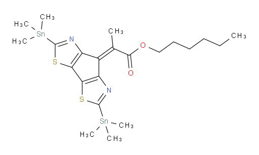 hexyl 2-(2,5-bis(trimethylstannyl)-7H-cyclopenta[1,2-d:4,3-d']bis(thiazole)-7-ylidene)propanoate