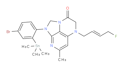 (E)-1-(4-bromo-2-(trimethylstannyl)phenyl)-5-(4-fluorobut-2-en-1-yl)-7-methyl-4,5-dihydro-1H-1,2a,5,8-tetraazaacenaphthylen-3(2H)-one