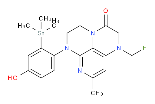 1-(fluoromethyl)-6-(4-hydroxy-2-(trimethylstannyl)phenyl)-8-methyl-1,2,5,6-tetrahydro-1,3a,6,7-tetraazaphenalen-3(4H)-one