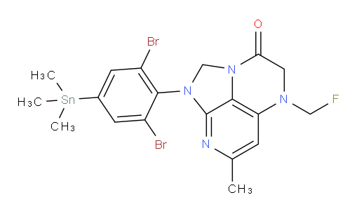 1-(2,6-dibromo-4-(trimethylstannyl)phenyl)-5-(fluoromethyl)-7-methyl-4,5-dihydro-1H-1,2a,5,8-tetraazaacenaphthylen-3(2H)-one