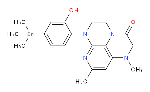 6-(2-hydroxy-4-(trimethylstannyl)phenyl)-1,8-dimethyl-1,2,5,6-tetrahydro-1,3a,6,7-tetraazaphenalen-3(4H)-one