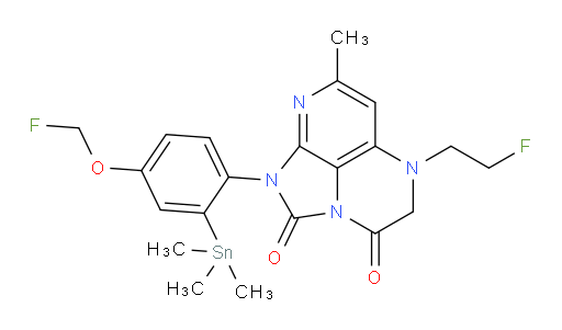 5-(2-fluoroethyl)-1-(4-(fluoromethoxy)-2-(trimethylstannyl)phenyl)-7-methyl-4,5-dihydro-1H-1,2a,5,8-tetraazaacenaphthylene-2,3-dione