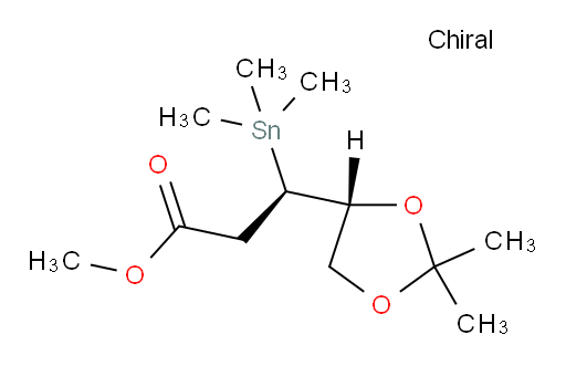 (R)-methyl 3-((R)-2,2-dimethyl-1,3-dioxolan-4-yl)-3-(trimethylstannyl)propanoate