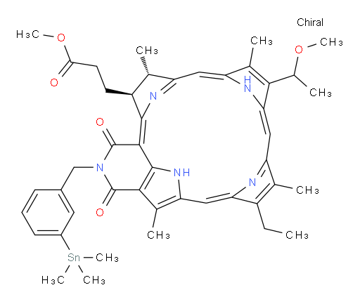 Methyl (15S,16S)-5-ethyl-1,15,16,18,19,20-hexahydro-10-(1-methoxyethyl)-16,11,15,22-tetramethyl-18,20-dioxo-19-[[3-(trimethylstannyl)phenyl]methyl]-9,12-imino-2,21-metheno-7,4:14,17-dinitrilo-4H-pyrido[4,3-b]azacyclononadecine-16-propanoate