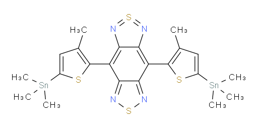 4,8-Bis[3-methyl-5-(trimethylstannyl)-2-thienyl]-2λ4δ2-benzo[1,2-c:4,5-c′]bis[1,2,5]thiadiazole