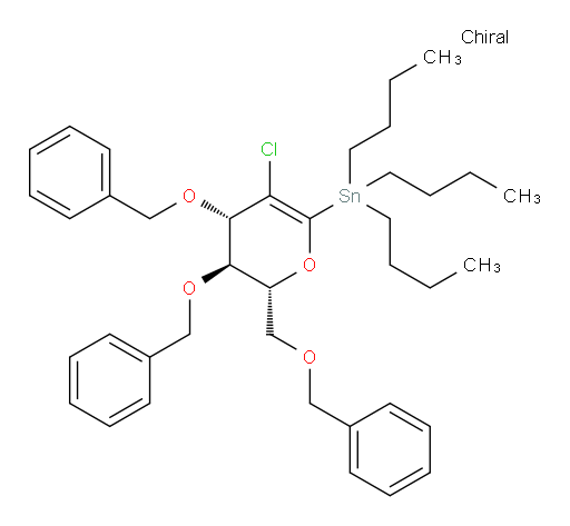 ((2R,3R,4S)-3,4-bis(benzyloxy)-2-((benzyloxy)methyl)-5-chloro-3,4-dihydro-2H-pyran-6-yl)tributylstannane