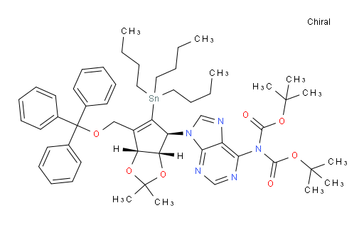 1,3-Bis(1,1-dimethylethyl) 2-[9-[(3aS,4S,6aR)-3a,6a-dihydro-2,2-dimethyl-5-(tributylstannyl)-6-[(triphenylmethoxy)methyl]-4H-cyclopenta-1,3-dioxol-4-yl]-9H-purin-6-yl]imidodicarbonate
