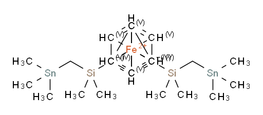 Ferrocene, 1,1′-bis[dimethyl[(trimethylstannyl)methyl]silyl]- (9CI, ACI)