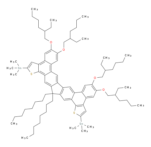 1,1′-[5,6,11,12-Tetrakis[(2-ethylhexyl)oxy]-18,18-dioctyl-18H-dibenzo[e,e′]fluoreno[3,2-g:6,7-g′]bis[1]benzothiophene-2,15-diyl]bis[1,1,1-trimethylstannane]