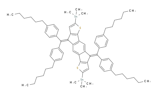 (4,9-bis(bis(4-hexylphenyl)methylene)-4,9-dihydro-s-indaceno[1,2-b:5,6-b']dithiophene-2,7-diyl)bis(trimethylstannane)