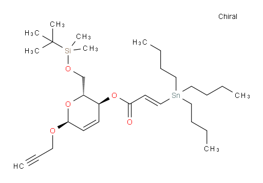 (E)-(2R,3S,6S)-2-(((tert-butyldimethylsilyl)oxy)methyl)-6-(prop-2-yn-1-yloxy)-3,6-dihydro-2H-pyran-3-yl 3-(tributylstannyl)acrylate