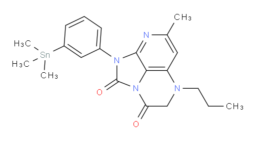 7-methyl-5-propyl-1-(3-(trimethylstannyl)phenyl)-4,5-dihydro-1H-1,2a,5,8-tetraazaacenaphthylene-2,3-dione