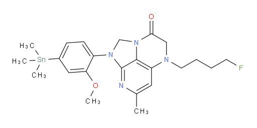5-(4-fluorobutyl)-1-(2-methoxy-4-(trimethylstannyl)phenyl)-7-methyl-4,5-dihydro-1H-1,2a,5,8-tetraazaacenaphthylen-3(2H)-one