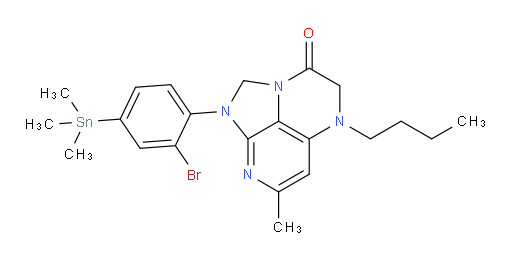 1-(2-bromo-4-(trimethylstannyl)phenyl)-5-butyl-7-methyl-4,5-dihydro-1H-1,2a,5,8-tetraazaacenaphthylen-3(2H)-one