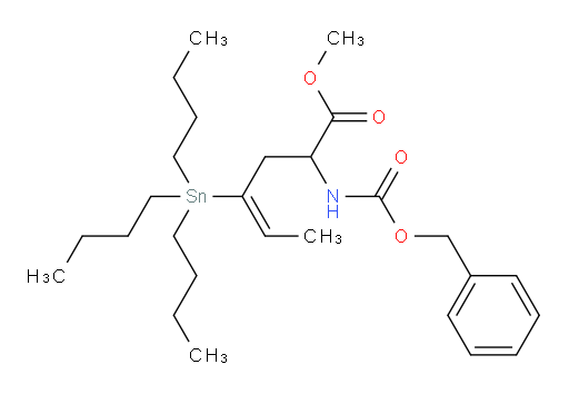 (E)-methyl 2-(((benzyloxy)carbonyl)amino)-4-(tributylstannyl)hex-4-enoate