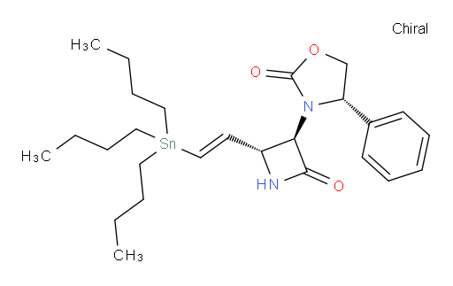 (S)-3-((3R,4R)-2-氧代-4-((E)-2-(三丁基锡基)乙烯基)氮杂环丁烷-3-基)-4-苯基噁唑烷-2-酮