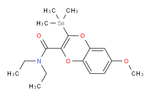 N,N-二乙基-6-甲氧基-3-(三甲基锡基)苯并[b][1,4]二噁烯-2-甲酰胺