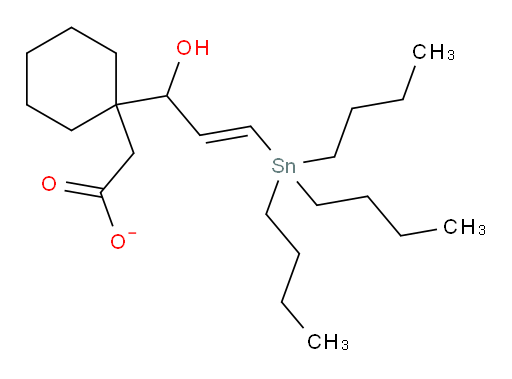 (E)-2-(1-(1-羟基-3-(三丁基锡基)烯丙基)环己基)乙酸酯