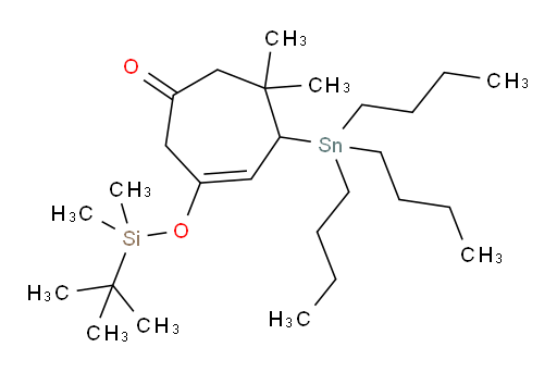 3-((叔丁基二甲基sil氧基))-6,6-二甲基-5-(三丁基锡基)环庚-3-烯酮