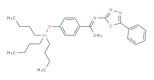 (E)-5-phenyl-N-(1-(4-((tributylstannyl)oxy)phenyl)ethylidene)-1,3,4-oxadiazol-2-amine