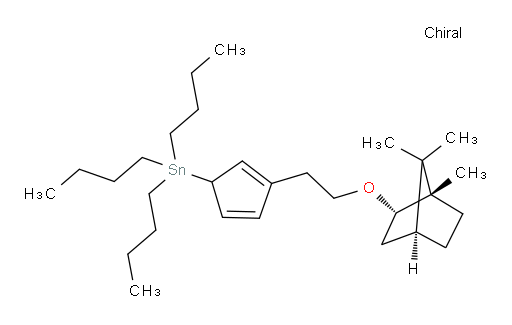 三丁基(3-(2-(((1S,2S,4S)-1,7,7-三甲基双环[2.2.1]庚-2-氧基))乙基)环戊-2,4-二烯-1-基)锡烷