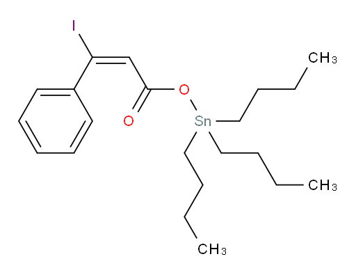 (E)-三丁基锡基 3-碘-3-苯基丙烯酸酯