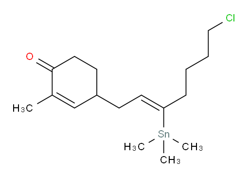 (Z)-4-(7-氯-3-(三甲基锡基)庚-2-烯-1-基)-2-甲基环己-2-烯酮