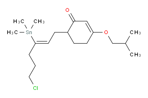 (Z)-6-(6-氯-3-(三甲基锡基)己-2-烯-1-基)-3-异丁氧基环己-2-烯酮
