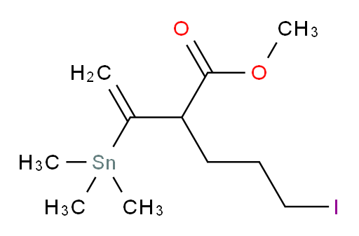 甲基 5-碘-2-(1-(三甲基锡基)乙烯基)戊酸酯