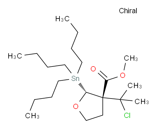 (2R,3R)-甲基 3-(2-氯丙-2-基)-2-(三丁基锡基)四氢呋喃-3-甲酸酯