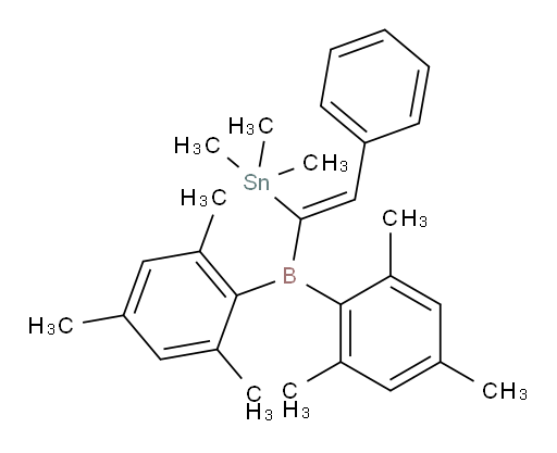 (Z)-(1-(二三甲苯基boryl)-2-苯基乙烯基)三甲基锡烷