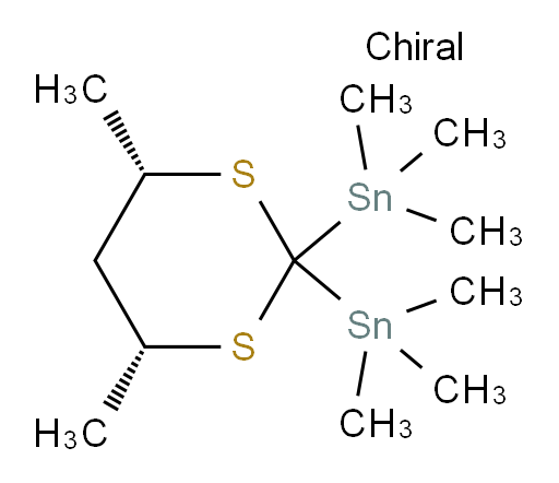 ((4R,6S)-4,6-二甲基-1,3-二硫杂环己烷-2,2-二基)双(三甲基锡烷)