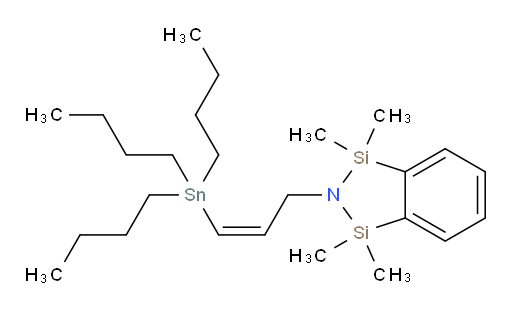 (Z)-1,1,3,3-四甲基-2-(3-(三丁基锡基)烯丙基)-2,3-二氢-1H-苯并[c][1,2,5]氮杂二硅杂环戊烯